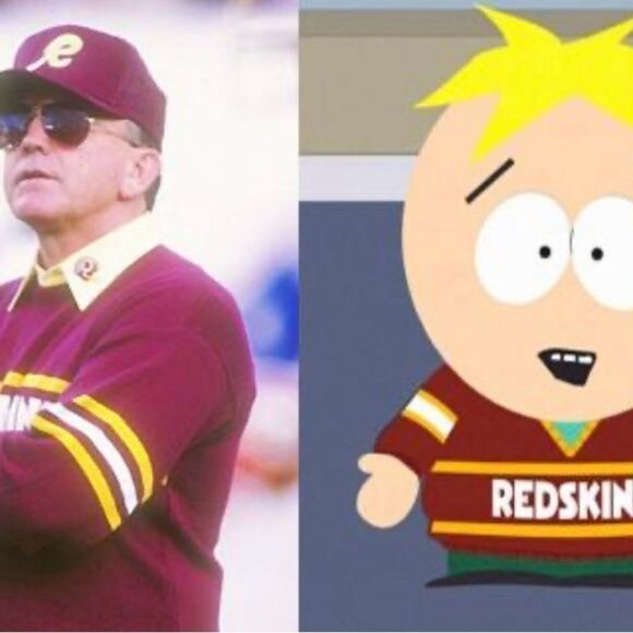 Vintage Wool Joe Gibbs loves Washington Redskins NFL cliff engle Butters sweater - Picture 2 of 4